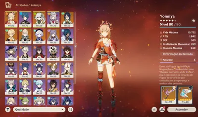 ⭐ GENSHIN IMPACT - AR52, 14x5★, Yoimiya c3 + Assinatura, Nahida, Xianyun..
