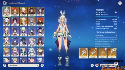 ⭐ AMERICAS (NA) - AR55, 15x5★, Kazuha C1 + Assinatura, Mualani, Mavuika, Hutao...